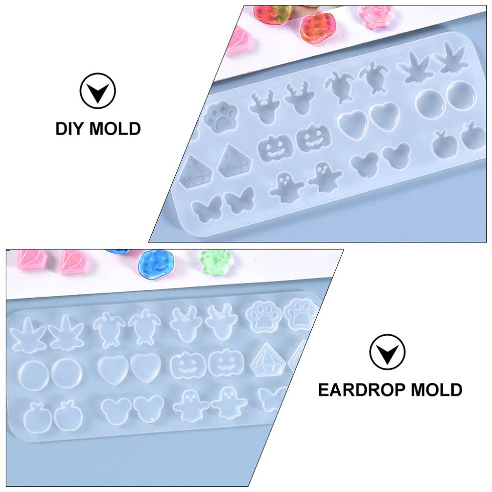 Heallily Resin Jewelry Molds Gemstone Silicone Mold Epoxy Resin Jewelry Making Casting Molds for DIY 2pcs Jewelry Resin Molds
