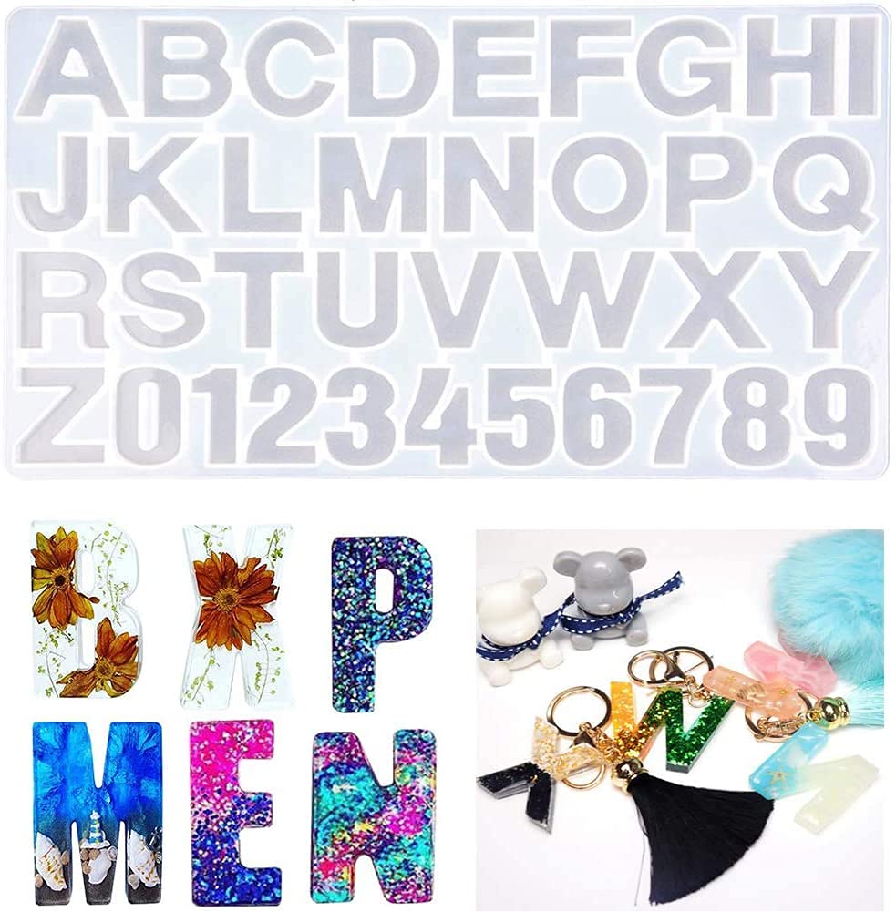 Number Letter Resin Molds,letter Molds for Resin,letter Mold  Silicone,digital Molds,digital Art,key Chain Mold for Resin 