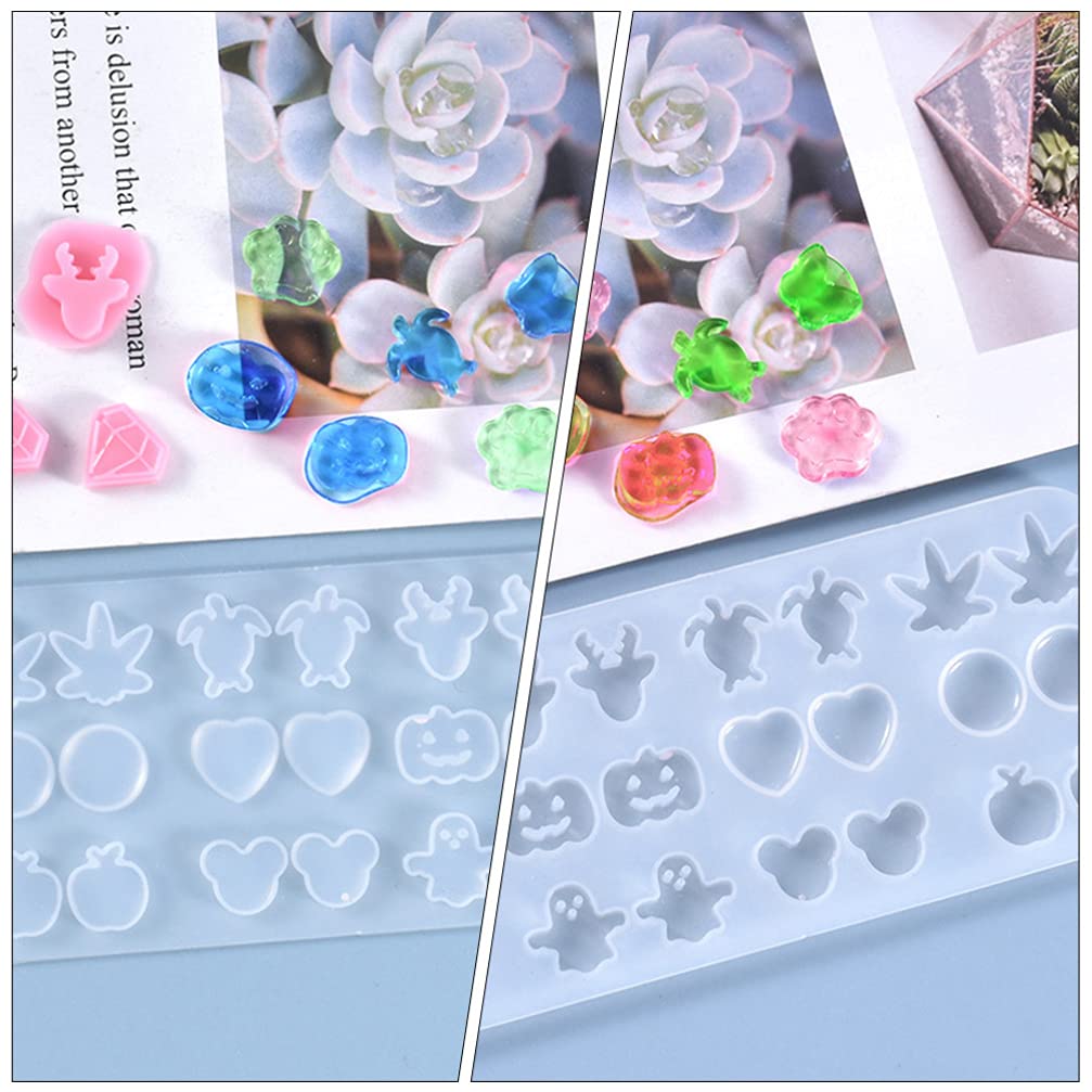 Heallily Resin Jewelry Molds Gemstone Silicone Mold Epoxy Resin Jewelry Making Casting Molds for DIY 2pcs Jewelry Resin Molds