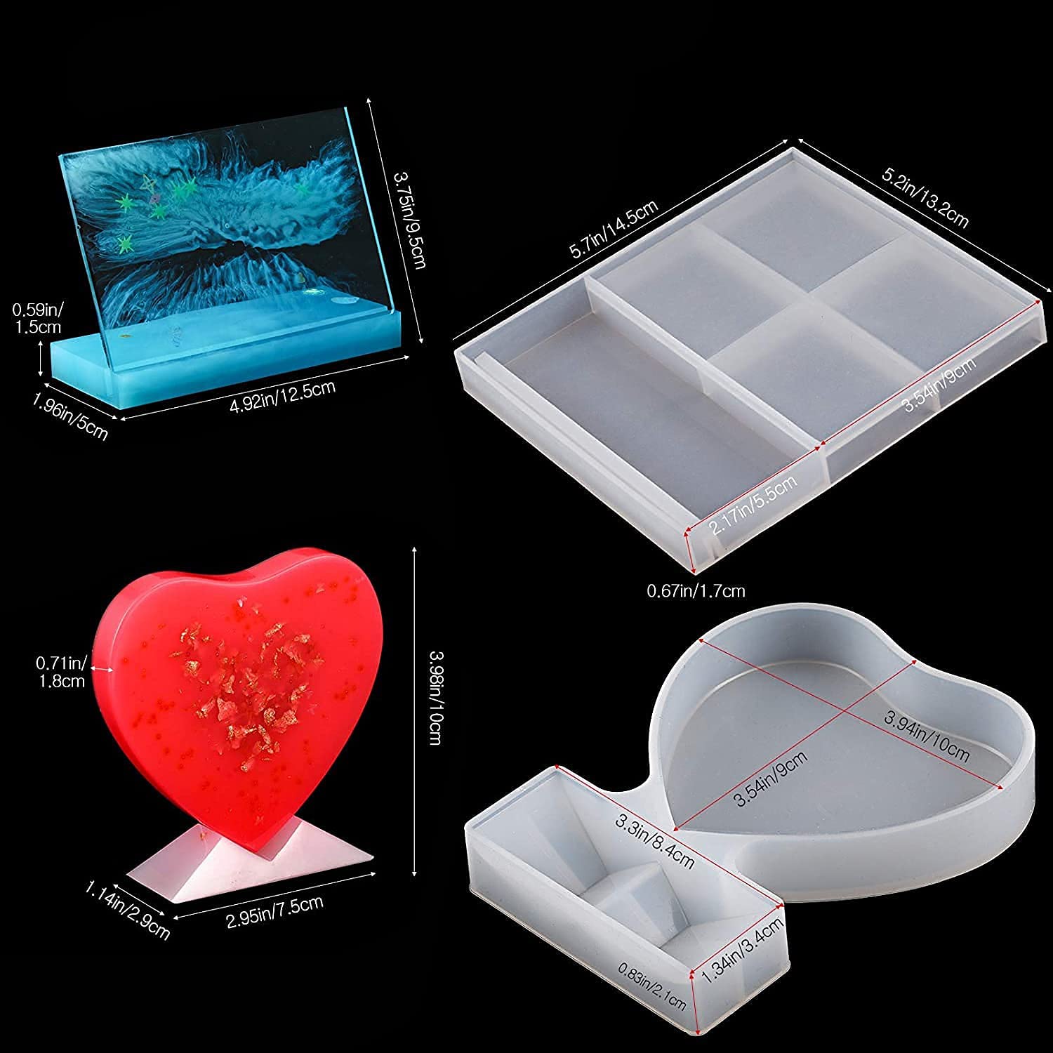 jovati Epoxy Resin Molds Silicone Fish Silicone Moulds for