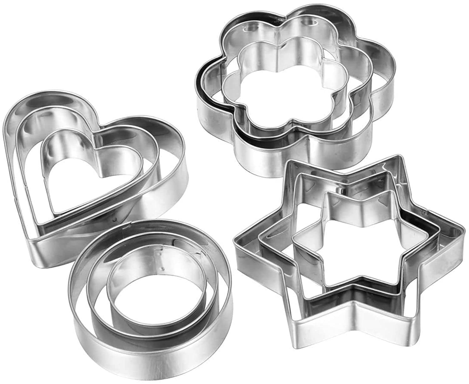 Stainless Steel Round Cookie Cutter, Circle Pastry Dough Cutter, Round Cake  Baking Metal Ring Molds 2 to 8 Inch - Walmart.com