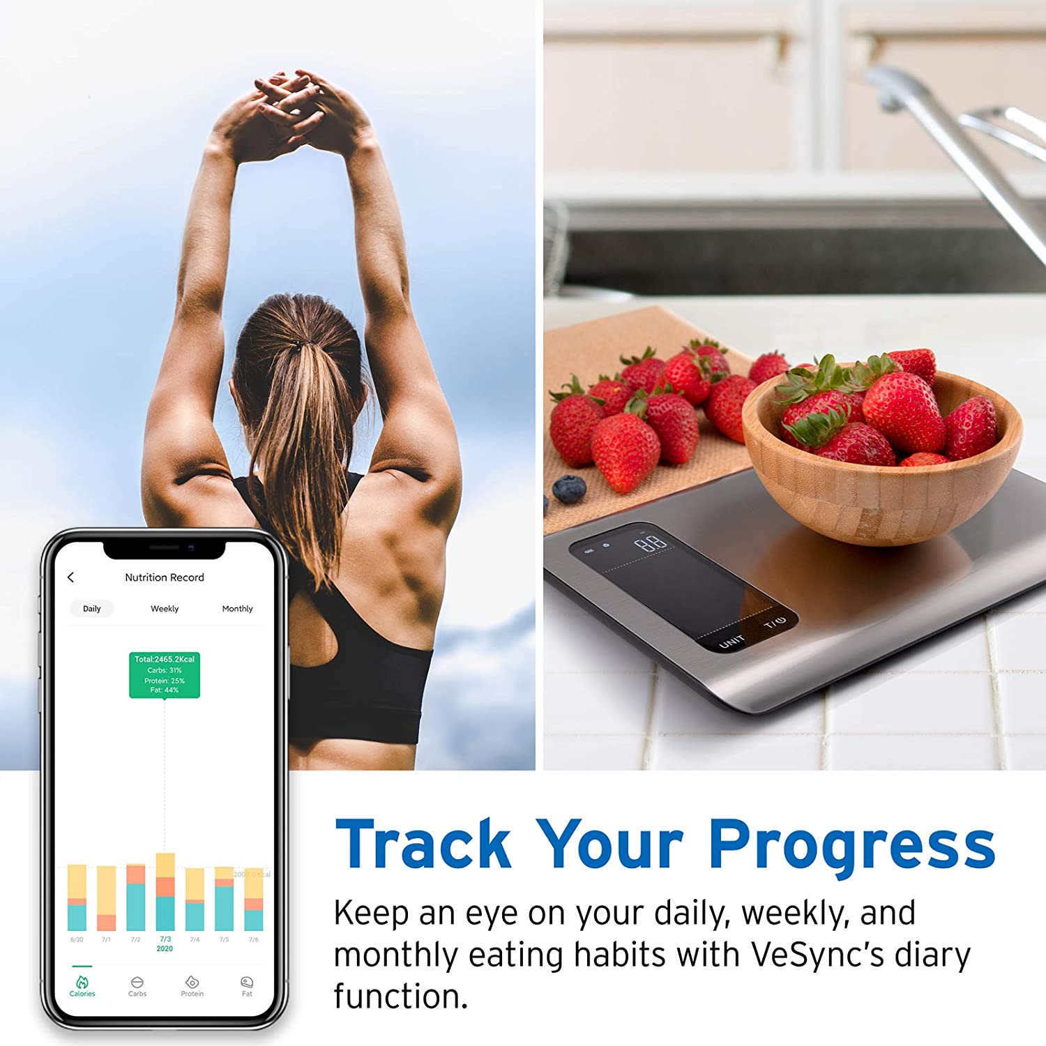Visit the Etekcity Store Etekcity Digital Kitchen Scale, Smart Food Scale  with Nutritional Calculator for Keto, Macro, Calorie and Weight  Loss-Bluetooth