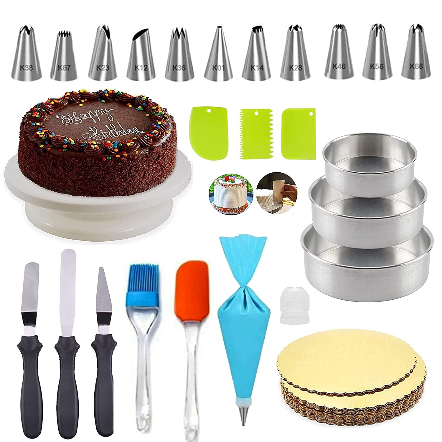 Buy Empire Cake Decorating Supplies 332 Pieces, Baking Set with 4 Baking  Trays, FREE CAKE DECORATING E-BOOK, Baking Supplies with 100 Piping Bags,  48 Small Piping Nozzles, Cake Decorating Equipment Online at  desertcartCyprus