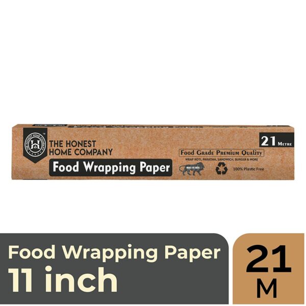 The Honest Home Company Food Wrapping Paper Oilproof, Reusable Parchment  Paper for Wrapping Roti, Paratha and Sandwich Paper - 9 M
