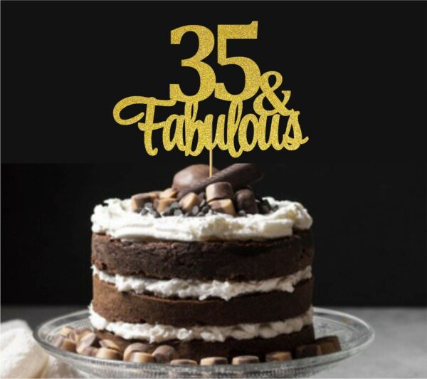 35th Birthday Cake Topper | Happy 35 Graphic by OyoyStudioDigitals ·  Creative Fabrica