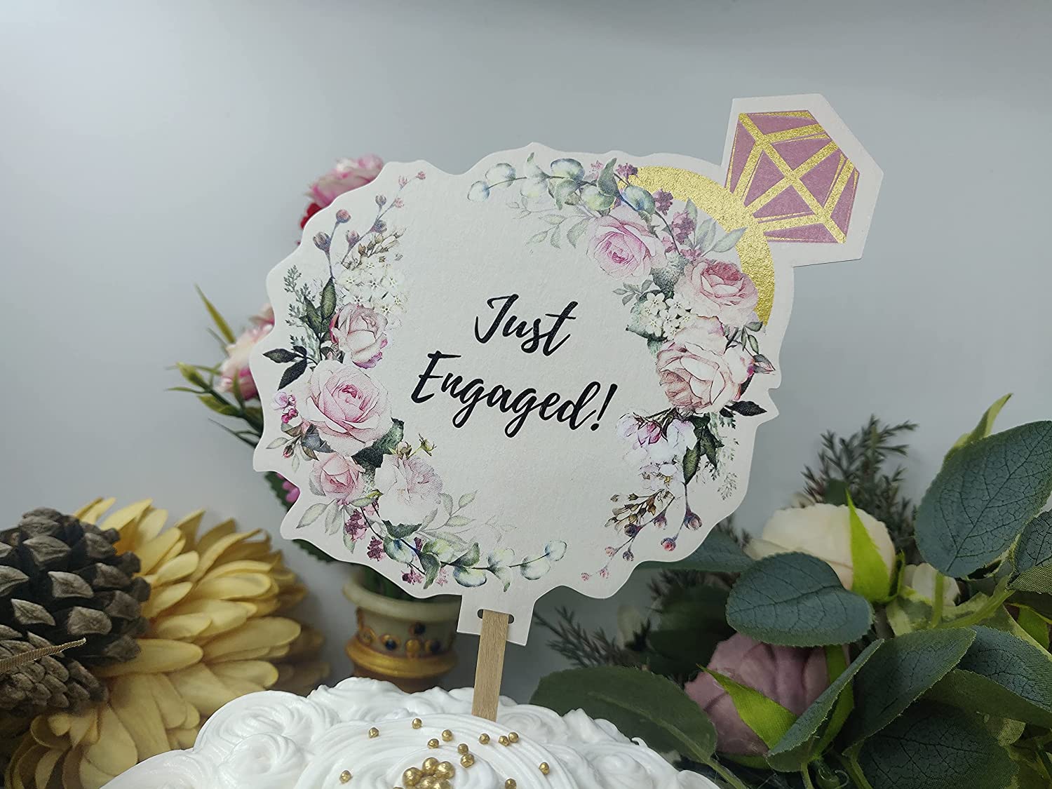 Just Engaged Cake Topper Engagement Cake Topper - Etsy | Just engaged,  Engagement cakes, Engagement cake toppers
