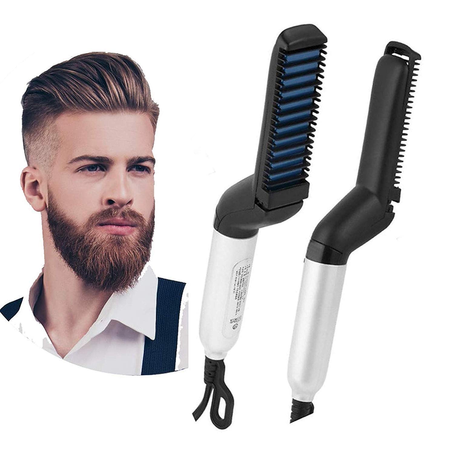 Quick Hair Styler for Men Electric Beard Straightener Massage Hair Comb  Beard Comb Multifunctional Curly Hair Straightening Comb Curler, Beard  Straightener, Beard Straightener For Men – DukanIndia