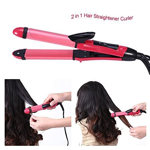 Kirtan Zone NHC-2009 Nova 2 in 1 Hair Straightener Plus Curler Machine for  Women, Pink – DukanIndia