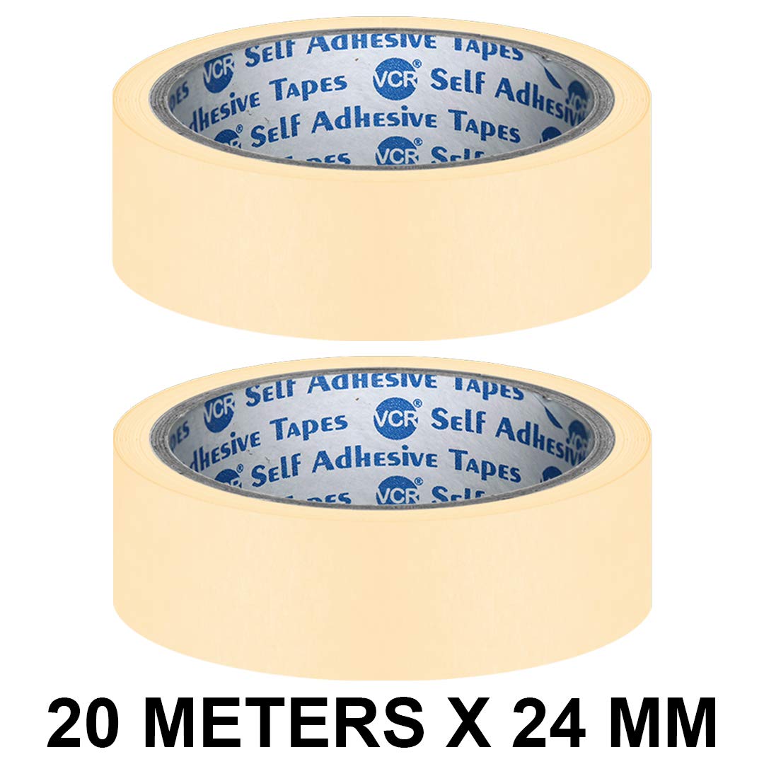 True-Ally Masking Tape 1/2 Inch 12 mm x 20 Meters (Pack of 4) of