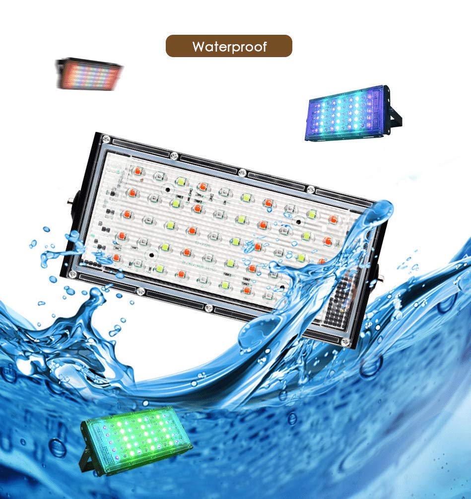 Dreamlux ® 50W RGB LED Brick Remote Waterproof IP66 LED Flood