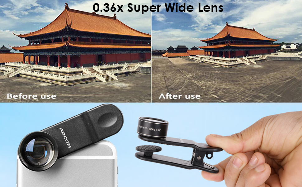 Adcom 8 in 1 Mobile Phone Camera Lens Kit