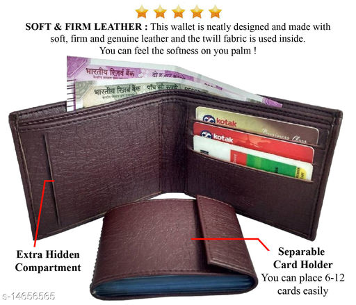 Men's Designer Wallet J Wilson Genuine Real Leather Gents purse Card Brown  Black | eBay