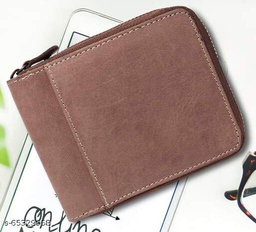 fcity.in - Wallet For Men Tan Zip Around Pu Leather Purse / Fancyunique Men