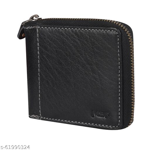 Full Zipper Men Bifold Leather Purse Wallet Organizer Pocket Wallet Credit  Card Holder 2 Hiden Pocket
