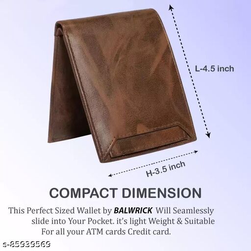 ABYS Genuine Leather Men Wallet||ATM Card Case||Money Purse||Card Holder  with Zip Closure (Dark Tan) - Price History
