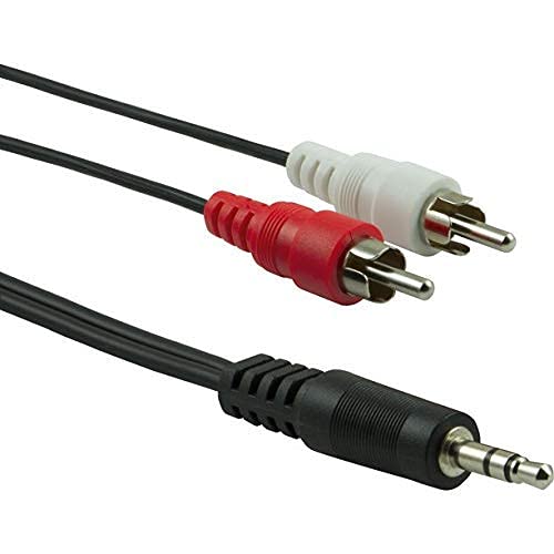 KEBILSHOP 3.5mm Aux Jack 1 Male to 2 Female Stereo Headphone Earphone Jack  Y Splitter Audio Jack Adapter Cable.