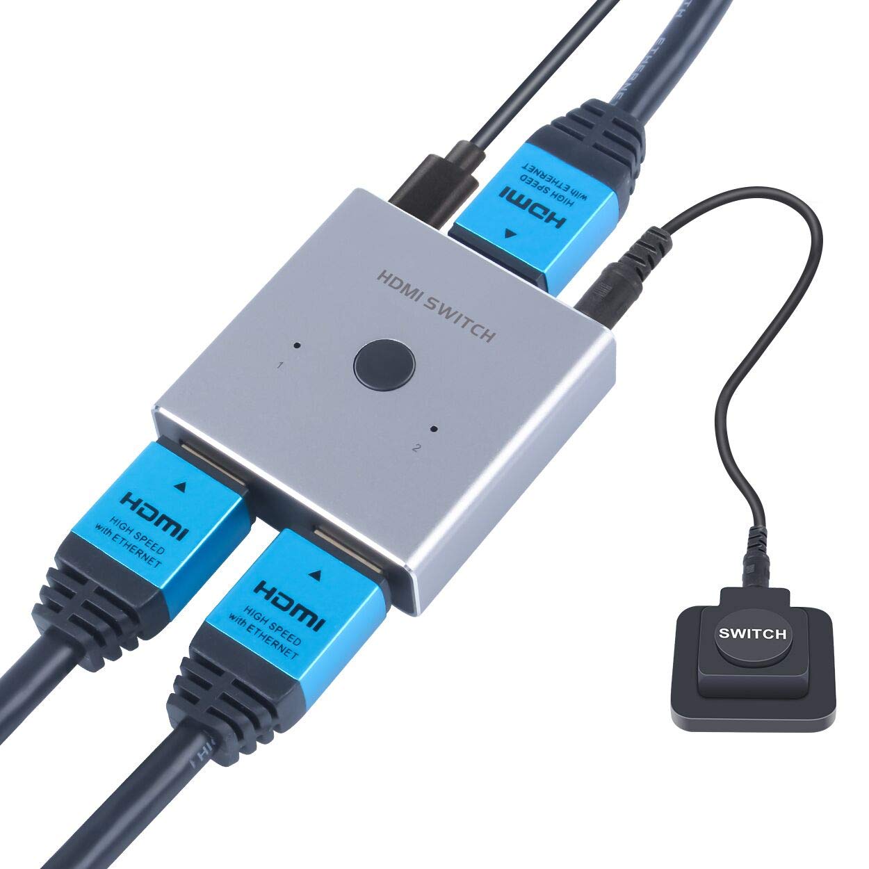 Microware HDMI Switch 4K Intelligent 3-Port HDMI Switcher Splitter Supports  4K Full HD1080p 3D
