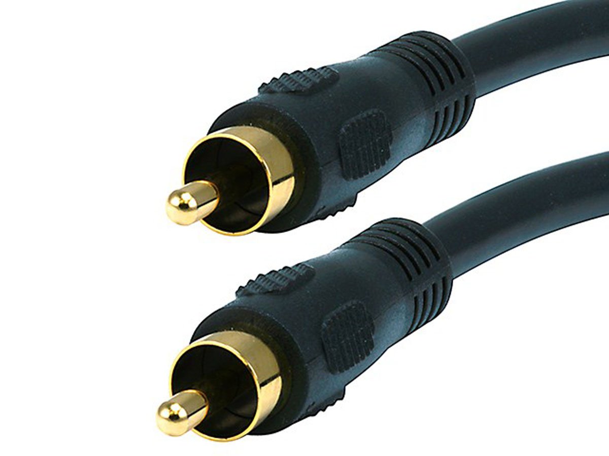 RCA Composite Coaxial Video Cable RG59 Black 75 Ohm - Custom Cable  Connection